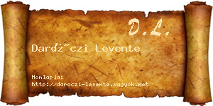 Daróczi Levente névjegykártya