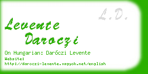 levente daroczi business card