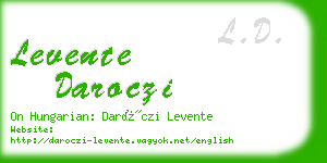 levente daroczi business card